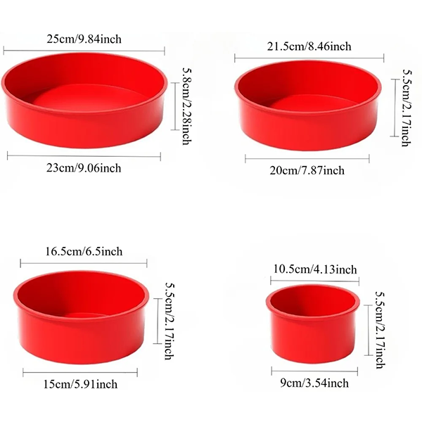Silicone Round Cake Pan Set