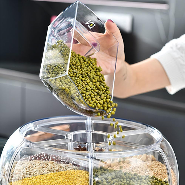 6-Grid Storage Container 360° Rotatable