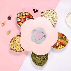 Flower Shaped Rotatable Snacks Storage Box