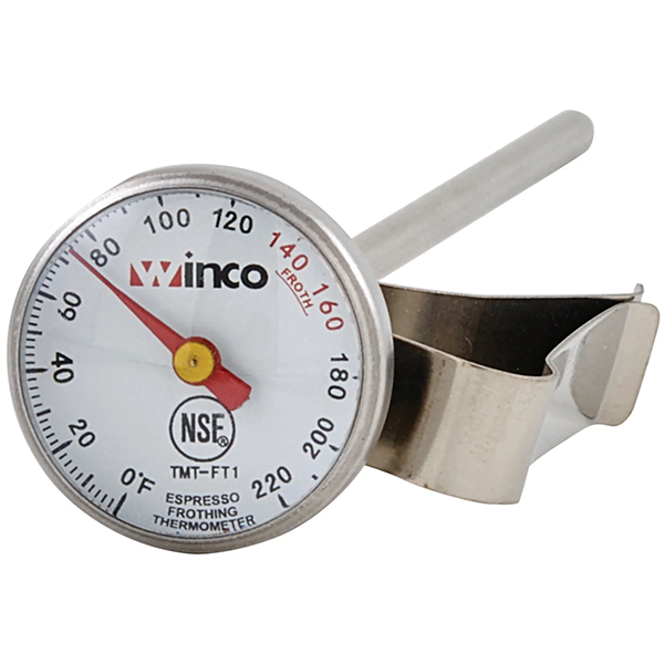 Winco 1" Dial Frothing Thermometer