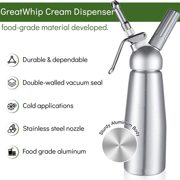 Aluminum Whipped Cream Dispenser