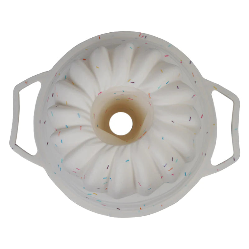 Silicone Bundt Cake Baking Pan with Handles 24cm