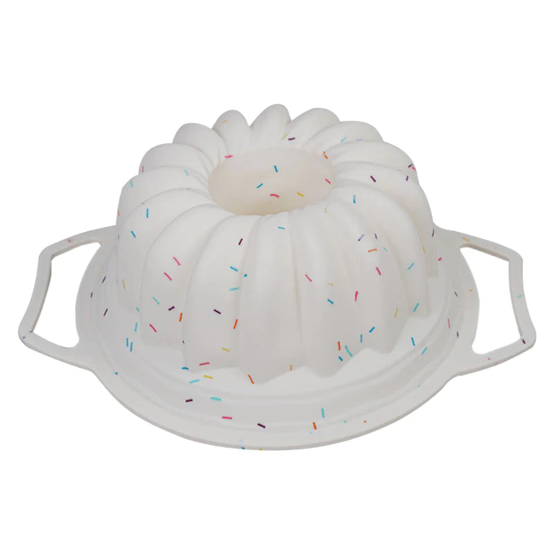 Silicone Bundt Cake Baking Pan with Handles 24cm