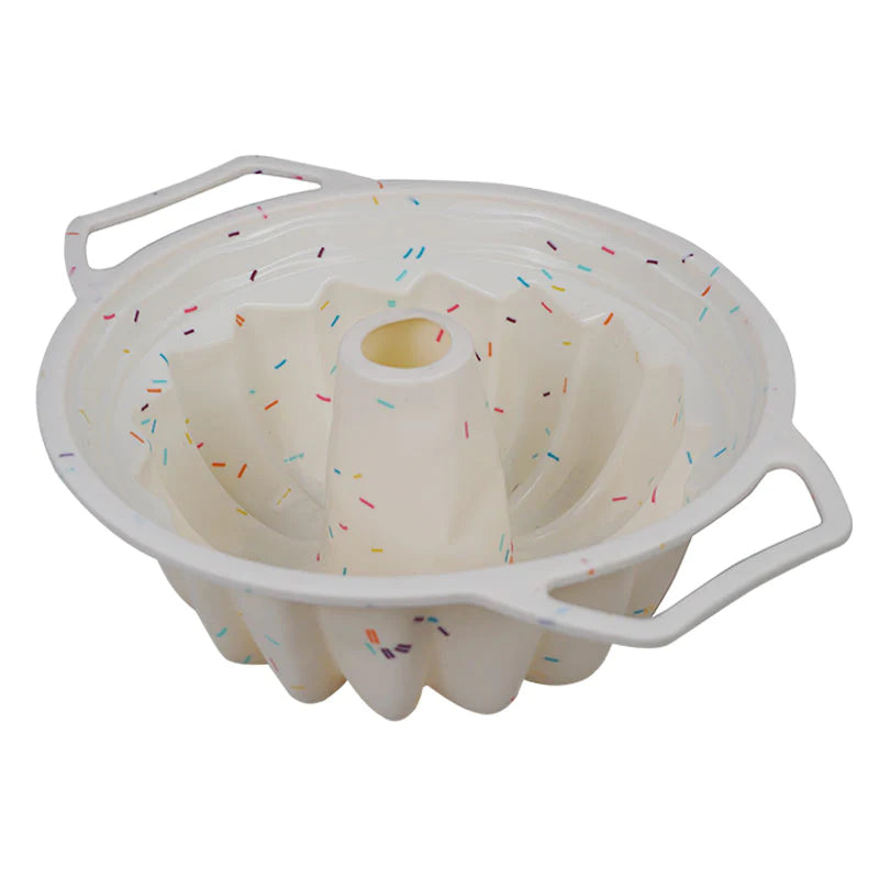 Silicone Bundt Cake Baking Pan with Handles 24cm