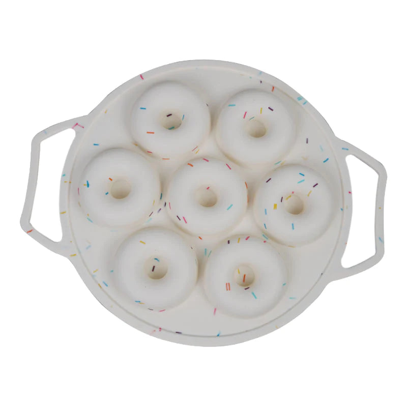 Silicone Donut Baking 7 Cavities Round Tray With Handles