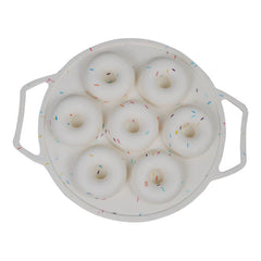 Silicone Donut Baking 7 Cavities Round Tray With Handles