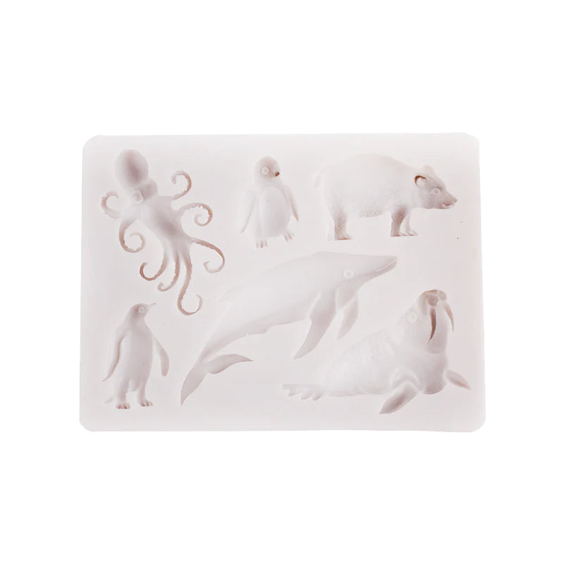 Whale Walrus Octopus Penguin Polar Bear Silicone Mold