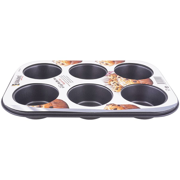Elegant Non-Stick 6 Cavity Muffin Pan