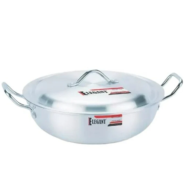 Elegant Wok Pan With Lid Stainless Steel