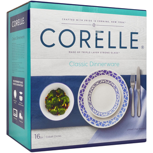 Corelle 16pc Dinner Set - Cobalt Circle
