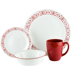 Corelle 16pc Dinner Set - Red Trellis