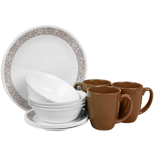 Corelle 16pc Dinner Set Woodland Brown –