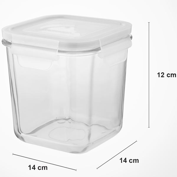 Limon Square Glass Container 860ml