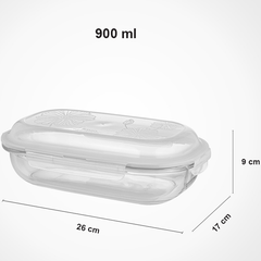 Limon Oval Glass Serving & Storage Container