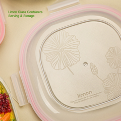 Limon 4 Pcs Glass Storage Box Container