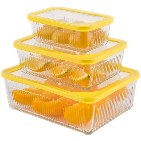 Glass Container Rectangle Limon Rectangle Glass Container – Bakeware.pk