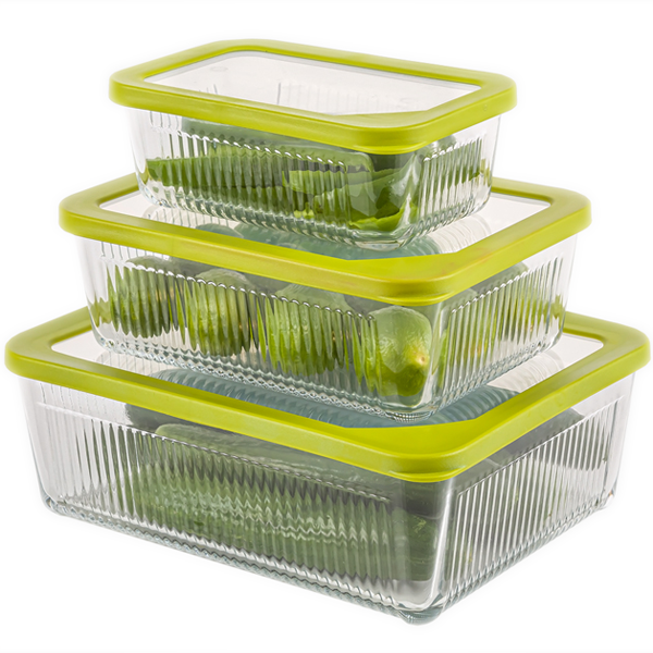 Glass Container Rectangle Limon Rectangle Glass Container – Bakeware.pk