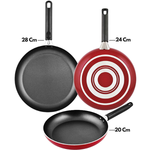 Prestige Aluminum Non- Stick Fry Pan Set Of 3- Pcs