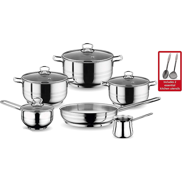 Prestige Stainless Steel Cookware Set 12Pcs