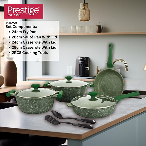 Prestige Essentials 9pcs Pots and Pans Set