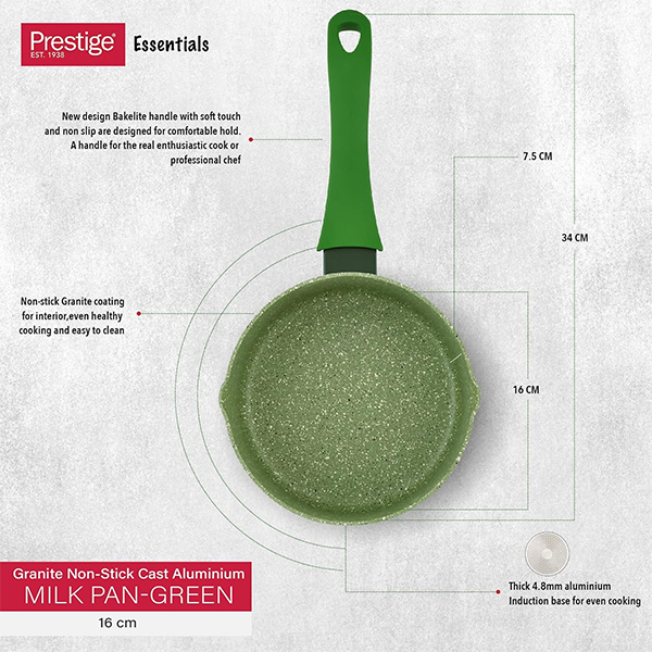 Prestige Essentials Granite Milk Pan