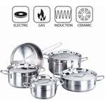 Korkmaz Stainless Steel Cookware 9pcs Set