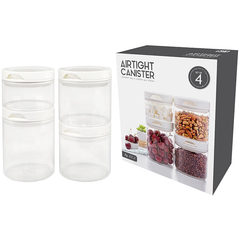 Acrylic Airtight Canister 4 Pcs Set