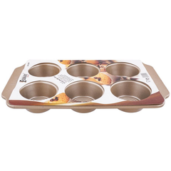 Elegant Non-stick 6 Cavity Muffin Tray