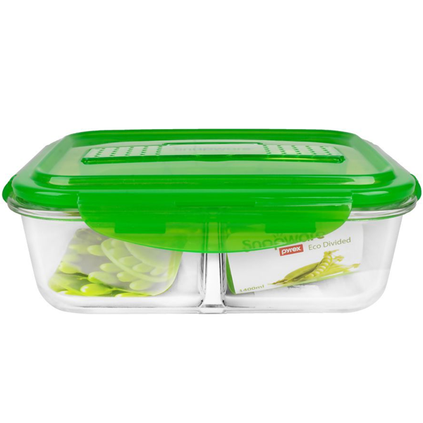 Pyrex Snap Ware Divided Glass Storage