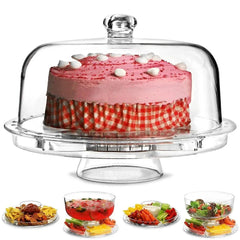 Multi Purpose 3 in 1 Cake Stand With Dome Lid
