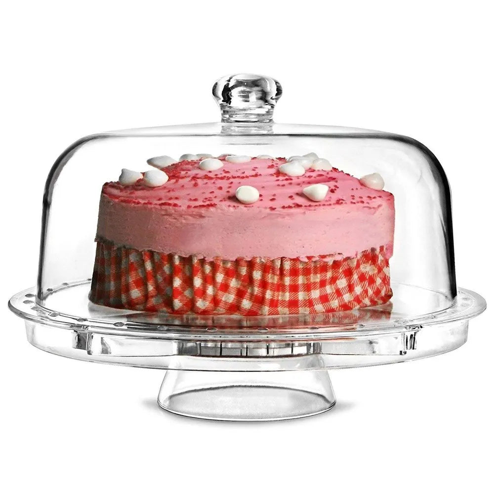 Multi Purpose 3 in 1 Cake Stand With Dome Lid