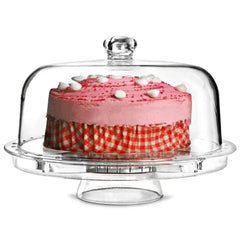 Multi Purpose 3 in 1 Cake Stand With Dome Lid