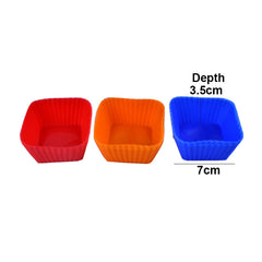 Silicone Square Muffin Baking Mold