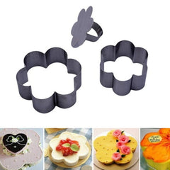 Mousse Mold Flower Shape Steel 3Pcs Set