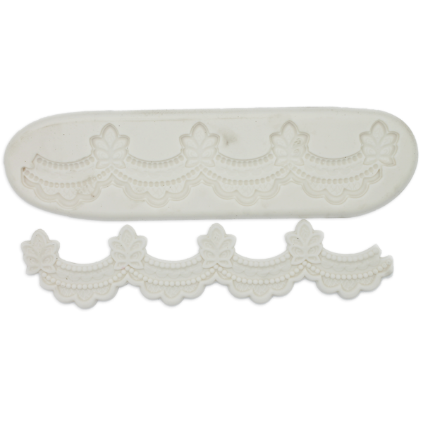 Silicone Fondant Mold Lace Border - bakeware bake house kitchenware bakers supplies baking