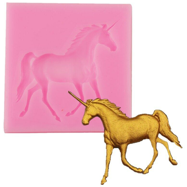 3D Unicorn Silicone Fondant Mold - bakeware bake house kitchenware bakers supplies baking