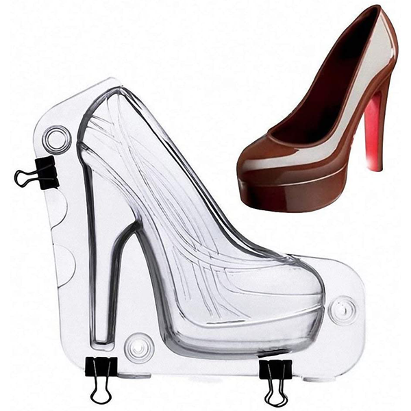 Acrylic Chocolate Shoe Mold - bakeware bake house kitchenware bakers supplies baking