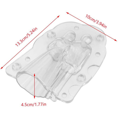 Acrylic Chocolate Bride & Groom Mold - bakeware bake house kitchenware bakers supplies baking