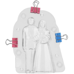 Acrylic Chocolate Bride & Groom Mold - bakeware bake house kitchenware bakers supplies baking