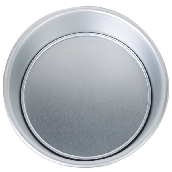 Cake Pan Silver Removable Lid 6in x 2.5in - bakeware bake house kitchenware bakers supplies baking