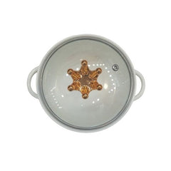 Porcelain Serving Pot With Glass Lid