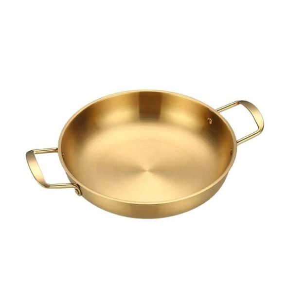 Stainless Steel Wok Pan Golden