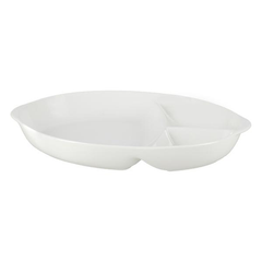 Brilliant Tri-Part Serving Plate Stylish Dinner Plate 11.25