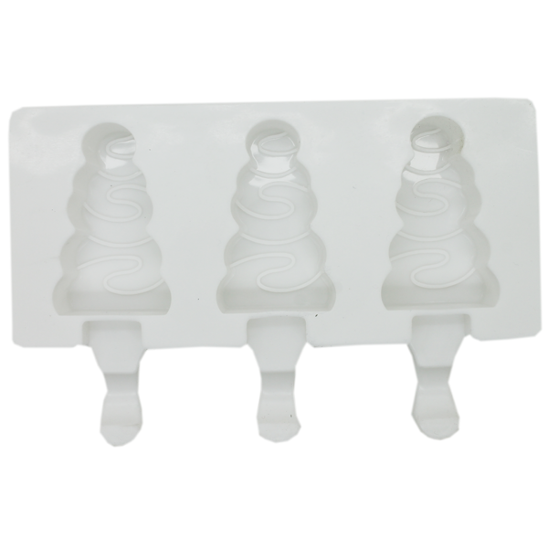 Ice Cream Popsicle Silicone Mold 3 Cavity - bakeware bake house kitchenware bakers supplies baking