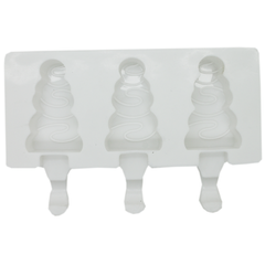 Ice Cream Popsicle Silicone Mold 3 Cavity - bakeware bake house kitchenware bakers supplies baking