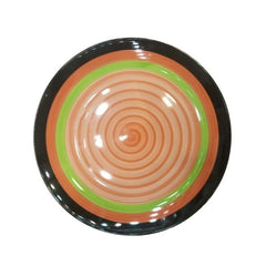 Porcelain Spiral Flat Plate Set 4Pcs