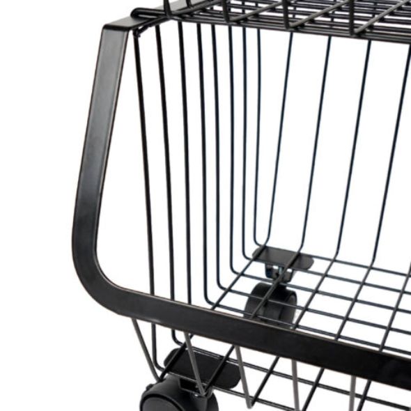 3 Tier Metal Wire Rack Trolley – Bakeware.pk