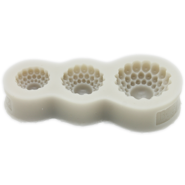 Silicone Fondant Mold 3 Cavity Pearls - bakeware bake house kitchenware bakers supplies baking