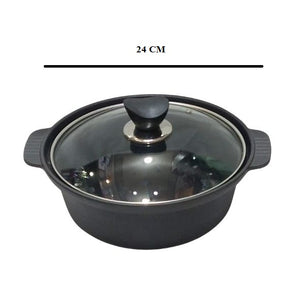 Cast Iron Pot With Glass Lid