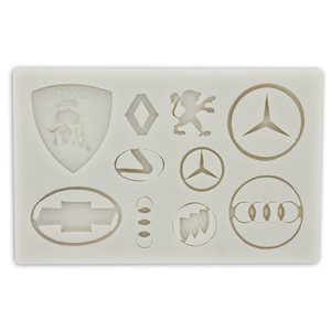 Silicone Fondant Mold Cars Logo - bakeware bake house kitchenware bakers supplies baking